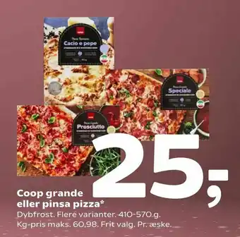 Coop grande eller pinsa pizza