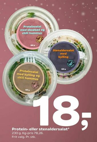Coop 365 Protein- eller stenaldersalat tilbud
