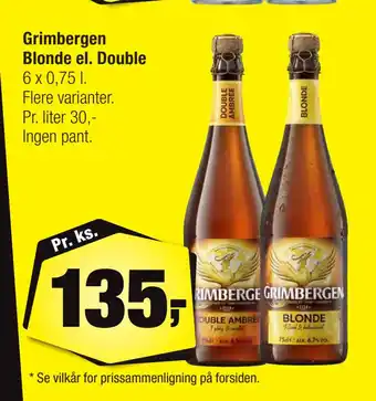 Calle Grimbergen Blonde el. Double tilbud