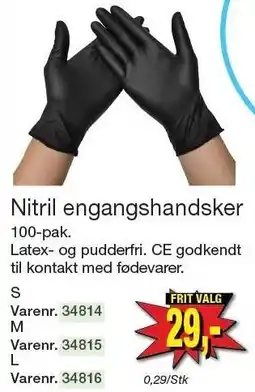 Harald Nyborg Nitril engangshandsker tilbud