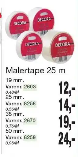 Harald Nyborg Malertape 25 m tilbud
