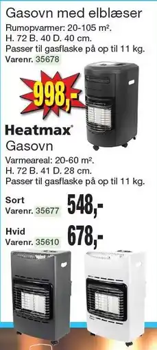Gasovn med elblæser eller Heatmax Gasovn