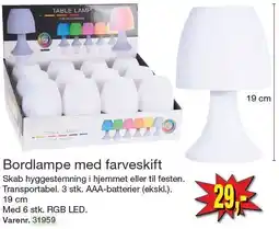 Harald Nyborg Bordlampe med farveskift tilbud