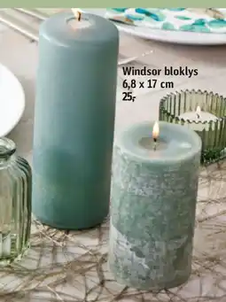Føtex Windsor bloklys 6,8 x 17 cm tilbud