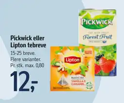 Føtex Pickwick eller Lipton tebreve tilbud
