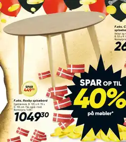 Bilka Roxby spisebord tilbud