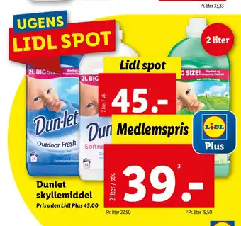 Lidl Dunlet skyllemiddel tilbud