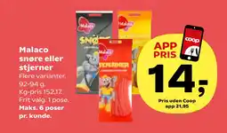Kvickly Malaco snøre eller stjerner tilbud