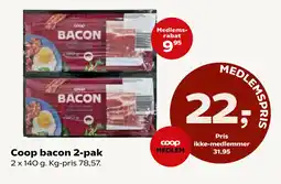 Kvickly Coop bacon 2-pak tilbud