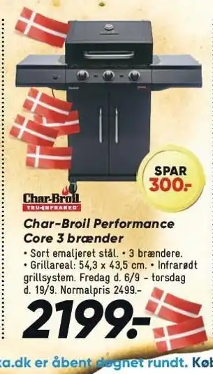 Bilka Char-Broil Performance Core 3 brænder tilbud