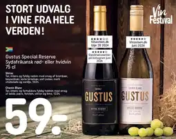 REMA 1000 Gustus Special Reserve Sydafrikansk rød- eller hvidvin tilbud
