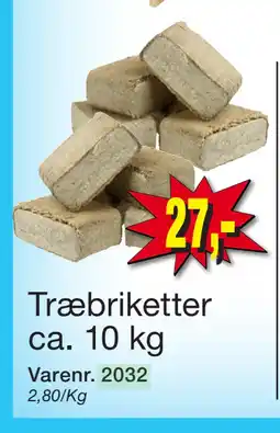 Harald Nyborg Træbriketter ca. 10 kg tilbud