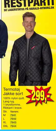 Harald Nyborg Termotøj Jakke sort tilbud