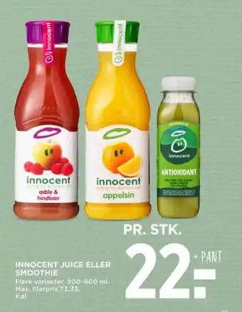 MENY INNOCENT Juice eller Smoothie tilbud