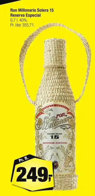 Calle Ron Millonario Solera 15 Reserva Especial tilbud