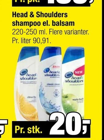 Calle Head & Shoulders shampoo el. balsam tilbud