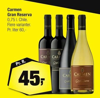 Calle Carmen Gran Reserva tilbud