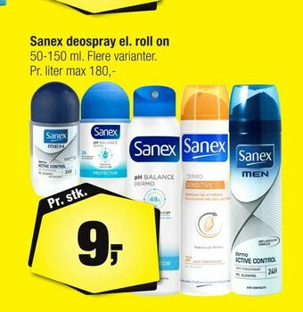 Calle Sanex deospray el. roll on tilbud