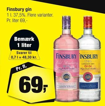 Calle Finsbury gin tilbud