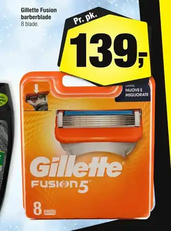Calle Gillette Fusion barberblade tilbud