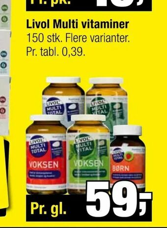 Calle Livol Multi vitaminer tilbud