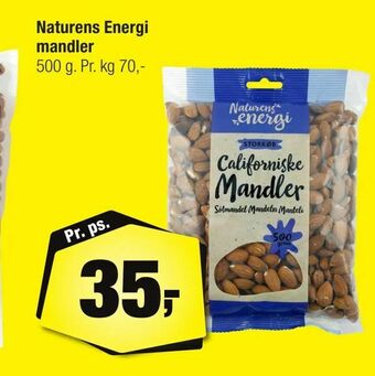 Calle Naturens Energi mandler tilbud
