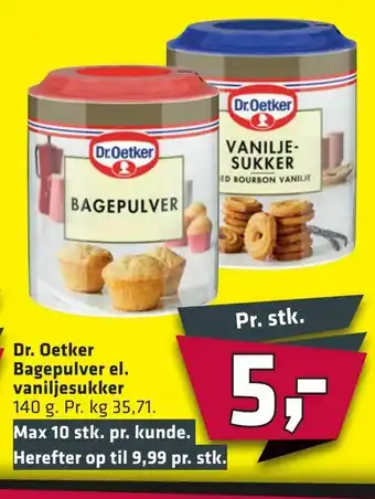 Fleggaard Dr. Oetker Bagepulver el. vaniljesukker tilbud