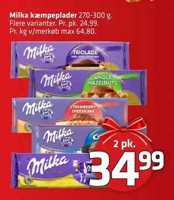 Fleggaard Milka kæmpeplader tilbud