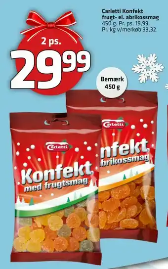 Fleggaard Carletti Konfekt frugt- el. abrikossmag tilbud