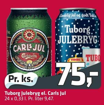 Fleggaard Tuborg Julebryg el. Carls Jul tilbud