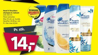 Fleggaard Head & Shoulders shampoo el. balsam tilbud