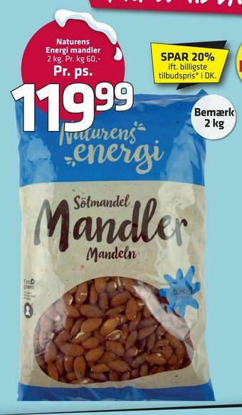 Fleggaard Naturens Energi mandler tilbud