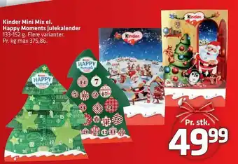 Fleggaard Kinder Mini Mix el. Happy Moments julekalender tilbud