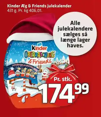 Fleggaard Kinder Æg & Friends julekalender tilbud