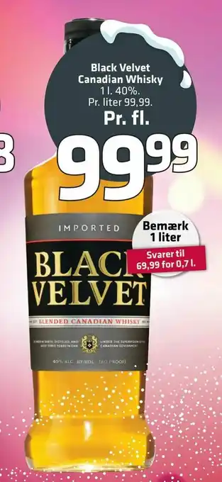 Fleggaard Black Velvet Canadian Whisky tilbud
