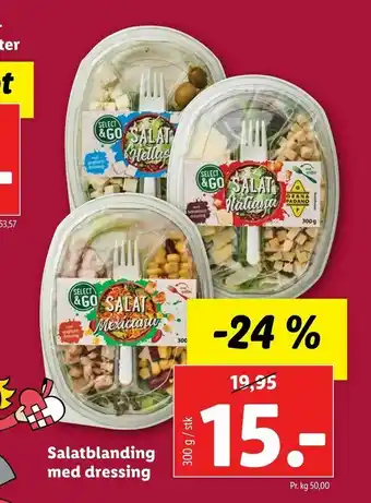 Salatblanding med dressing