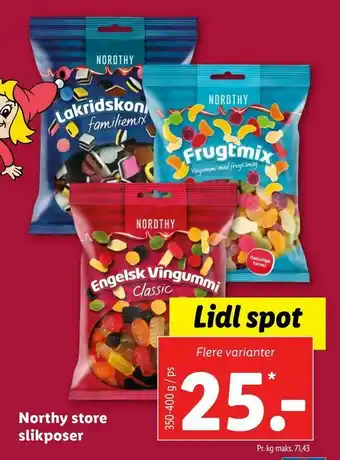 Let-Køb Northy store slikposer tilbud