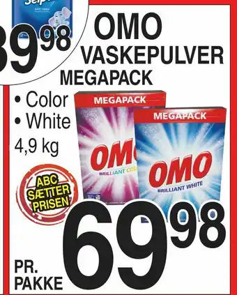 ABC Lavpris Omo vaskepulver megapack tilbud