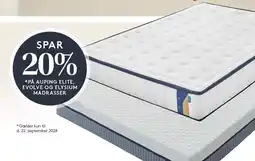 SengeSpecialisten SPAR 20% PÅ AUPING ELITE, EVOLVE OG ELYSIUM MADRASSER tilbud