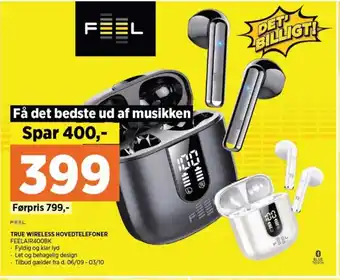 Power True Wireless Hovedtelefoner FEELAIR400BK tilbud