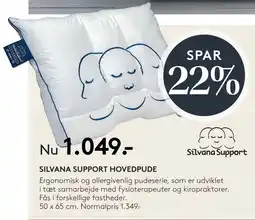 SENG SILVANA SUPPORT HOVEDPUDE tilbud