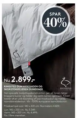 SENG RINGSTED DUN HYRDINDEN OG SKORSTENSFEJEREN DUNDYNER tilbud