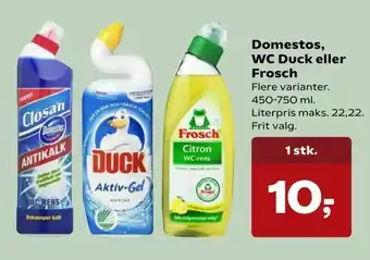 Kvickly Domestos, WC Duck eller Frosch tilbud