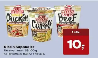 Kvickly Nissin Kopnudler tilbud