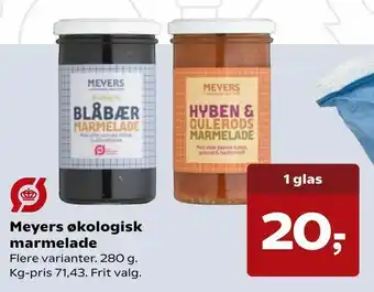 Kvickly Meyers økologisk marmelade tilbud