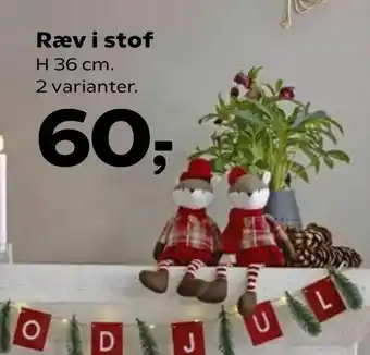 Kvickly Ræv i stof tilbud