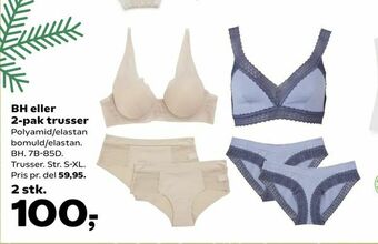 Kvickly BH eller 2-pak trusser tilbud