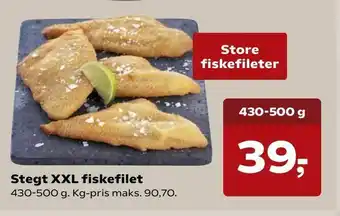 Kvickly Stegt XXL fiskefilet tilbud