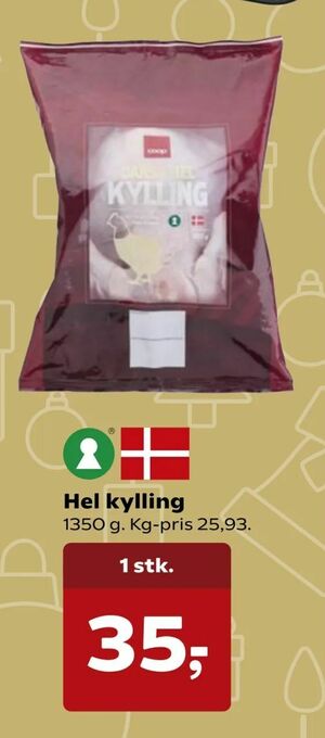 Kvickly Hel kylling tilbud