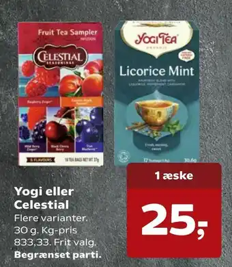 Kvickly Yogi eller Celestial tilbud